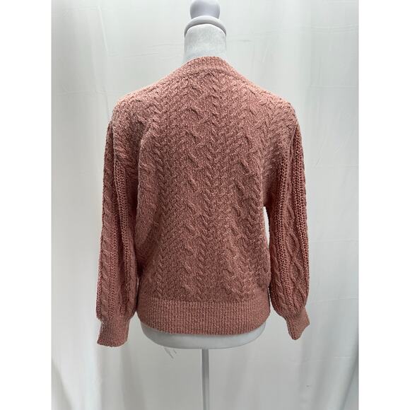 Free People Pink Cable knit Sweater S - Picture 3 of 4